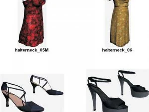Kleidung und Schuhe 3D Modell