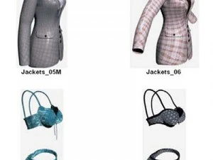 Kleidung und Schuhe 3D Modell