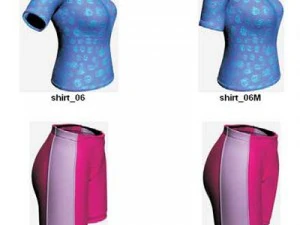 Kleidung und Schuhe 3D Modell