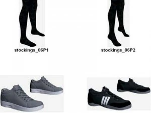 Kleidung und Schuhe 3D Modell