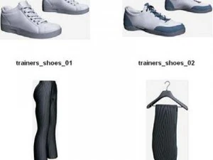 Kleidung und Schuhe 3D Modell