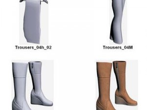 clothes and shoes Model 3D