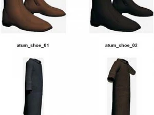 Kleidung und Schuhe 3D Modell