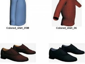 Kleidung und Schuhe 3D Modell