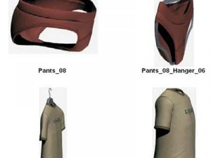 Kleidung und Schuhe 3D Modell