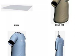 Kleidung und Schuhe 3D Modell