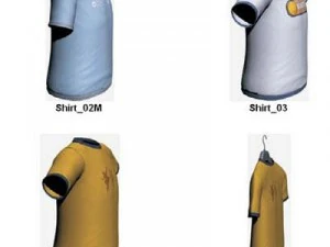 Kleidung und Schuhe 3D Modell