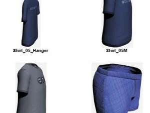 Kleidung und Schuhe 3D Modell