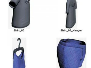 Kleidung und Schuhe 3D Modell