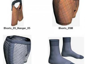 Kleidung und Schuhe 3D Modell