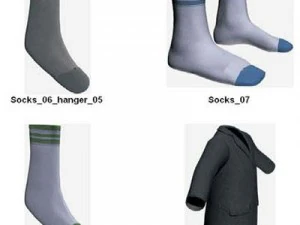 Kleidung und Schuhe 3D Modell