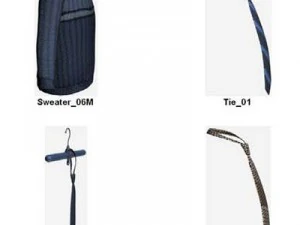 Kleidung und Schuhe 3D Modell