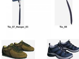 clothes and shoes Model 3D