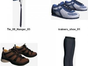 clothes and shoes Model 3D