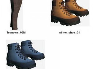 clothes and shoes Model 3D