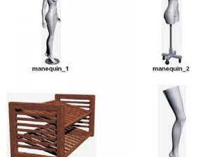 Kleidung und Schuhe 3D Modell