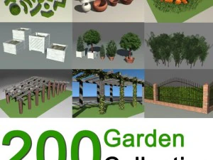 cole&ccedil;&atilde;o de jardim Modelo 3D