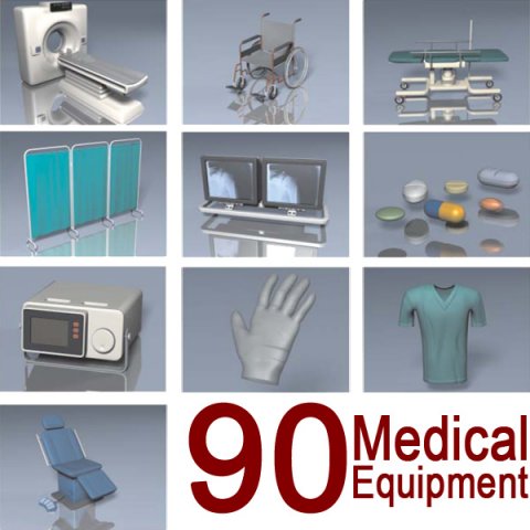 medical equipment Modelo 3D .c4d .max .obj .3ds .fbx .stl .blend 