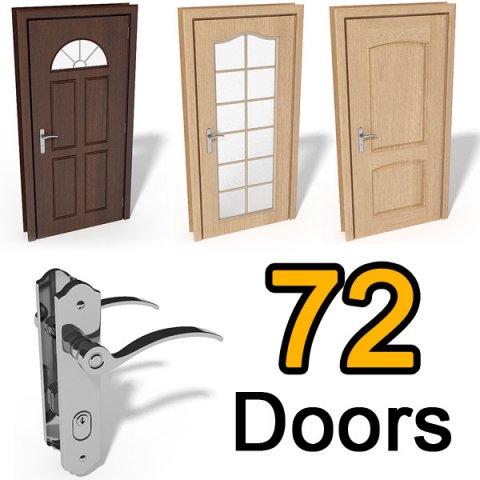 door 72in1 Modèle 3D .c4d .max .obj .3ds .fbx .stl .blend 
