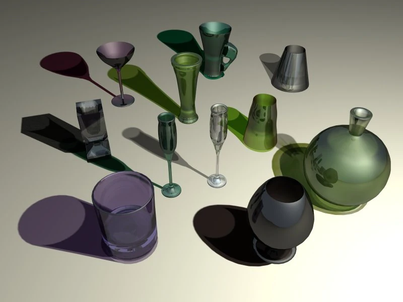 real glass pack 3D Model .c4d .max .obj .3ds .fbx .stl .blend 