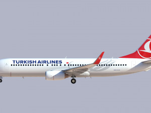 boeing 737-800 turkish airlines high detailed 3D Model
