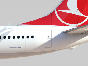 boeing 737-800 turkish airlines high detailed 3D Модель