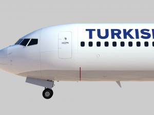 boeing 737-800 turkish airlines high detailed 3D Модель