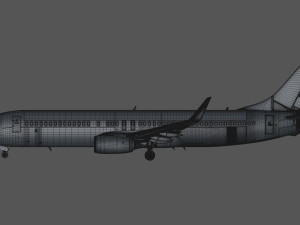 boeing 737-800 turkish airlines high detailed 3D Модель