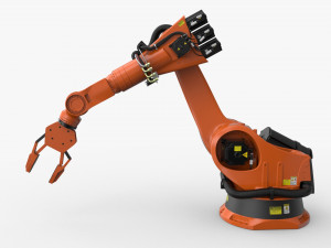 kuka 210 2 cinema 4d rigged industrial robotic arm 3D Модель