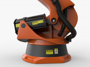 kuka 210 2 cinema 4d rigged industrial robotic arm 3D Модель