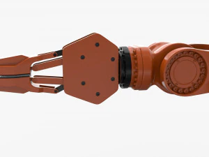 kuka 210 2 cinema 4d rigged industrial robotic arm 3D Model