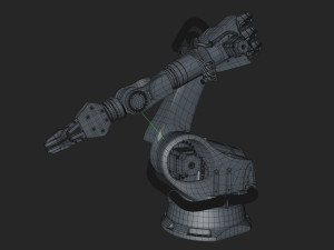 kuka 210 2 cinema 4d rigged industrial robotic arm 3D Модель