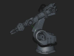 kuka 210 2 cinema 4d rigged industrial robotic arm 3D Model
