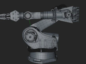 kuka 210 2 cinema 4d rigged industrial robotic arm 3D Model