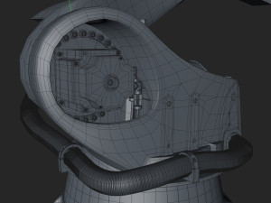 kuka 210 2 cinema 4d rigged industrial robotic arm 3D Модель