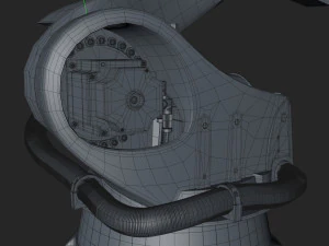 kuka 210 2 cinema 4d rigged industrial robotic arm 3D Model