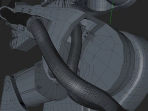 kuka 210 2 cinema 4d rigged industrial robotic arm 3D Model