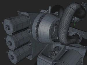 kuka 210 2 cinema 4d rigged industrial robotic arm 3D Model