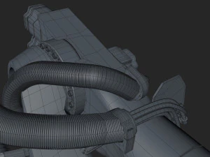 kuka 210 2 cinema 4d rigged industrial robotic arm 3D Model