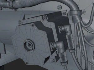 kuka 210 2 cinema 4d rigged industrial robotic arm 3D Model