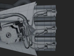 kuka 210 2 cinema 4d rigged industrial robotic arm 3D Model