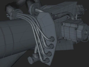 kuka 210 2 cinema 4d rigged industrial robotic arm 3D Model