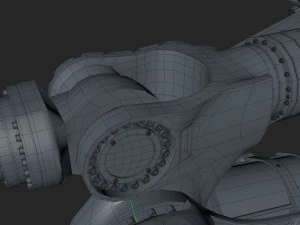 kuka 210 2 cinema 4d rigged industrial robotic arm 3D Model