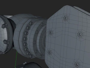 kuka 210 2 cinema 4d rigged industrial robotic arm 3D Model