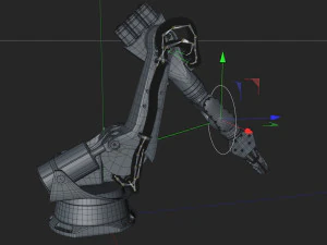 kuka 210 2 cinema 4d rigged industrial robotic arm 3D Model