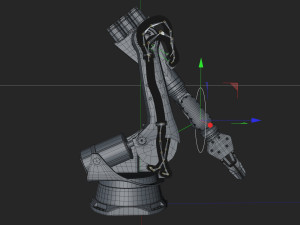 kuka 210 2 cinema 4d rigged industrial robotic arm 3D Модель