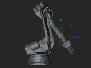 kuka 210 2 cinema 4d rigged industrial robotic arm 3D Model