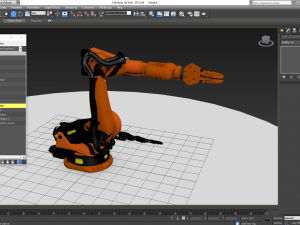 kuka 210 2 cinema 4d rigged industrial robotic arm 3D Модель