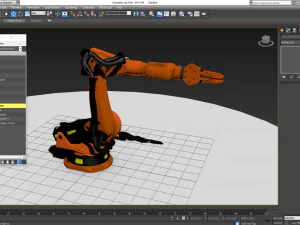 kuka 210 2 cinema 4d rigged industrial robotic arm 3D Model
