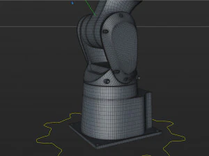 fanuc lr mate 200ib cinema 4d rigged robotic arm 3D Model